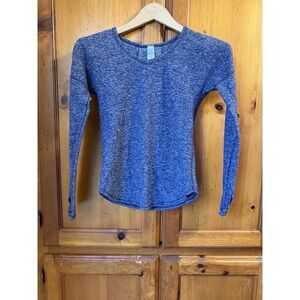 Ivivva by Lululemon Girls Youth Kids 8 Long Sleeve Shirt Top Blue Running Yoga
